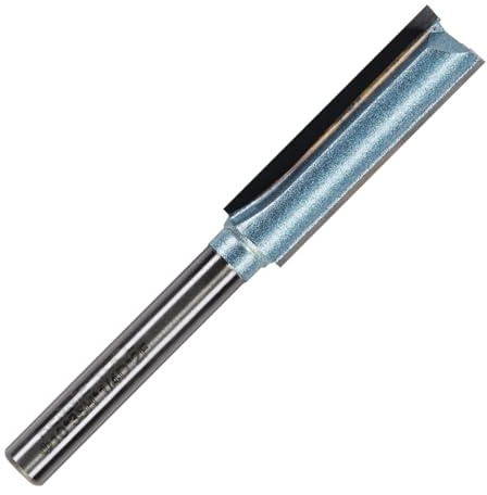 Rennie Tool - 10mm Cut x 35mm Flute x 1/4 Shank 2F Straight Router Bit | TCT Tipped 2 Flute Straight Router Cutter Bit Compatible With Makita Bosch Trend Katsu Dewalt Router Etc. 10mm Router Bit