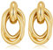 LILIE&WHITE Goldkette baumelnde Ohrringe für Frauen Tropfen Ohrringe Ohrstecker Hypoallergen Ohrringe Mode Ohrringe Geschenk Ohrringe, Messing, Kein Edelstein