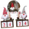 AOKWAWALIY 2 Stück 2020 Weihnachten hölzerne Kalenderverzierung kinder weihnachtsdeko wooden advent calendar Tischdekoration Feiertagsdekorationskalender Tischkalender ältere
