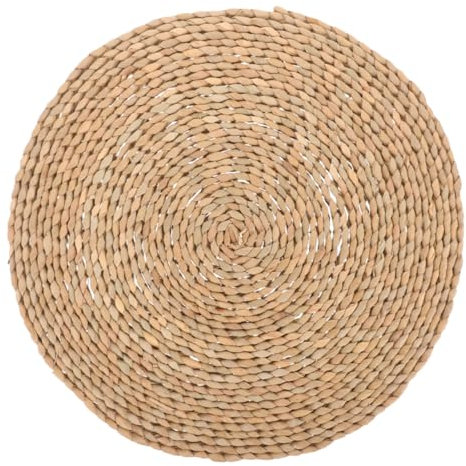 Supvox Rundes Geflochtenes Sitzkissen Aus Schilfrohr Traditionelles Bodenkissen Für Meditation Und Sitzen Naturally Woven Floor Cushion