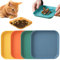 4 Pièces gamelles pour chat,gamelles pour chat,Assiette carrée plate pour chat,Gamelle pour chat,Gamelle pour petits chats,Gamelle Plate Coloré Petite Ecuelle Chat Assiette Chat pour Les Chiots