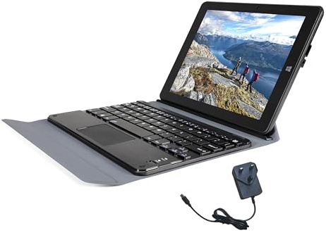 Tibuta W100 Mini Laptop Windows 11 Processor 8 9 inch HD Touch Screen | (1536 x 2048 IPS) with Detachable Keyboard 4GB RAM 64GB ROM Business Study and Entertainment (QWERTZ German)