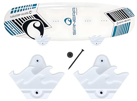 Innovative 3D Printing Wakeboard Wandhalterungen, universelles Design, Wakeboard-Rack, platzsparend, Wandkunst, Wasserwellen-Halterungen (weiß)