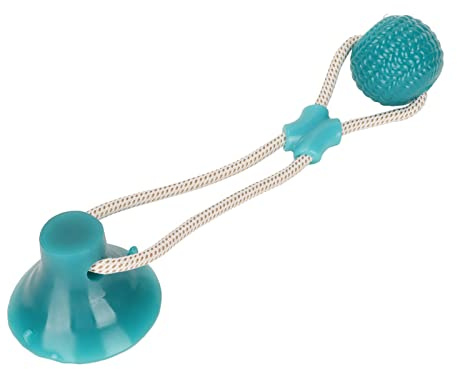 Jouet de Traction pour Chien à Ventouse, Nettoyage des Dents, Jouet Interactif à Mâcher pour Chiot pour Cour, Maison, Jouets en Corde pour Chiens de Petite et Moyenne Taille(Forme de boule verte)