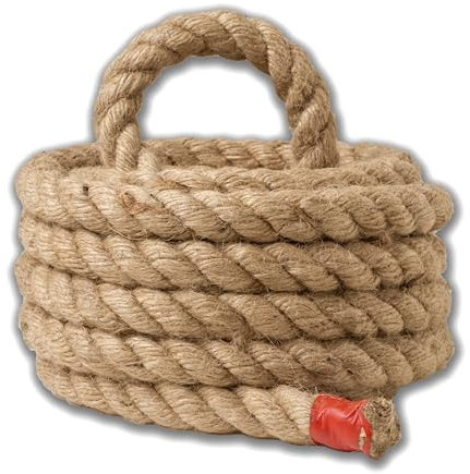 IPEA Cuerda de Yute Natural de 18 mm para Decoración y Manualidades – 5 Metros – Fabricado en Italia – Cuerda de Yute Resistente para Decoraciónes, Gato, Jardín, Cáñamo – Juta, BS09014COR18