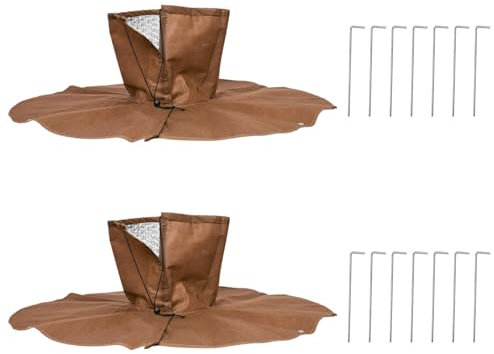 Lot de 2 Protection des racines de palmier,protection hivernale pour racines de palmier,protection hivernale contre le gel,protection contre le froid pour plantes et arbres jusqu'à 34 cm de diamètre