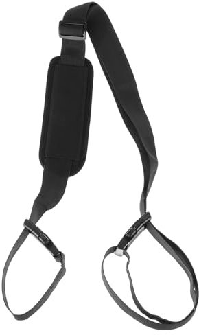 PATIKIL Correas para Sillas de Playa, Correas Ajustables para Sillas de Playa con Hombreras para Playa, Camping, Mochilero, Picnics, Bicicletas Plegables, Negro