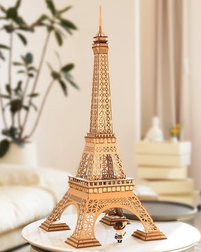Rolife 3D Puzzle Eiffelturm Plus Holzmodellbausätze zum Bauen für Erwachsene Besondere Weihnachtsbaum Kreatives Geschenk für Erwachsene und Kinder