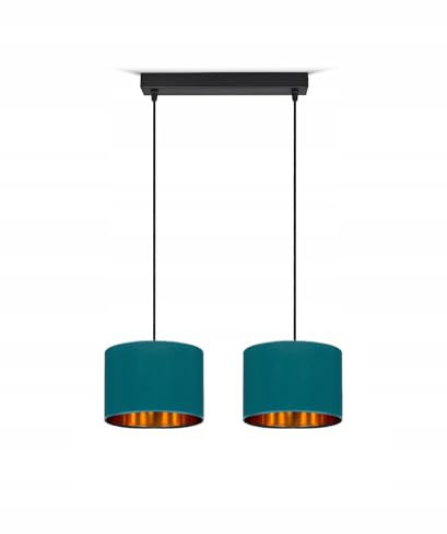 Home Deco Deckenlampe Türkis Lampe Leuchte Vintage Modern E27 Designerlauchte 2-flammig N230-H2