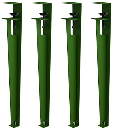 HDEYRSX 4 Stück Möbelfüße Metall Tischgestell F-förmige Tischbeine Tischkufen Tischuntergestell,für Arbeitstisch,Couchtisch,Schreibtisch,Bartisch,Das stanzfreie Design (Grün,76cm)
