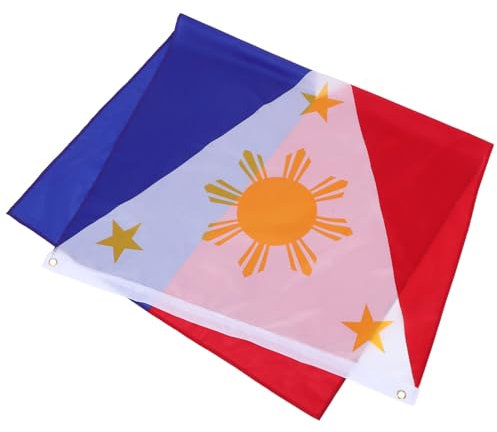 YARNOW Philippinische Flagge Gartenflagge 90x150cm Farbecht Waschbar Bootsflaggen Dekoration Hängend Für Innen Und Außendekoration Paraden Feste
