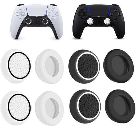 8 Piezas Funda Joystick PS5,Joystick Thumbstick Grips,Mando Cubierta Protectora de Apretones de Pulgar de Silicona para Xbox One Series X/S, PS4, PS5 Controlador Accesorios
