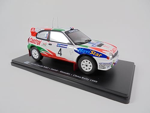 - Modellauto im Maßstab 1/24, kompatibel mit Toyota Corolla WRC Auriol/Giraudet China Rally 1999 – RVQ42