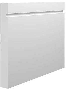 Grooved 1 Square MDF Skirting Board - 70mm x 18mm x 4200mm, White Primed (Pack of 4)