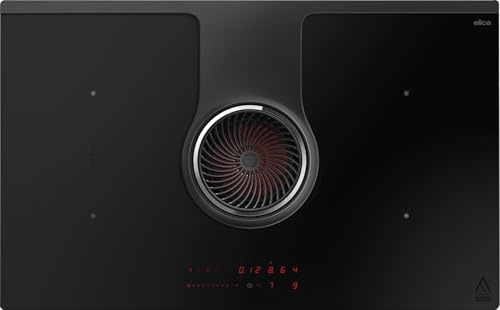 Elica PRF0203698, Induktionskochfeld mit integrierter Auspuffhaube NIKOLATESLA ONE EVO RAW BR/A/83, Black