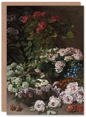 Artery8 Claude Monet Art Card Spring Flowers Floral Still Life