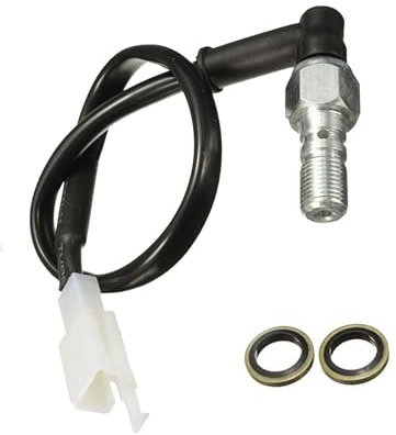 Xibao Bremslichtschalter Motorrad,Motorrad Hydraulischer Bremslichtschalter,Bremskupplungsdruckschalter für Rücklicht mit Unterlegscheiben,Geeignet für die meisten Arten von Motorrädern (M10×1mm)