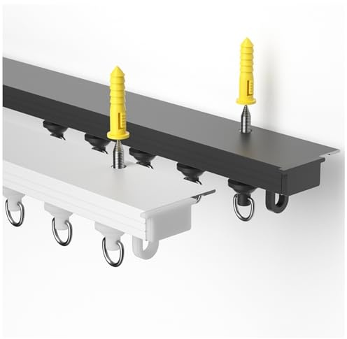 Verstellbare Vorhangschienen-Set mit 90-Grad-Eckwinkel, perfekt für Wohnzimmer und Schlafzimmer, einfache Installation, Schwarz, Größe: 1,45 m x 2 m