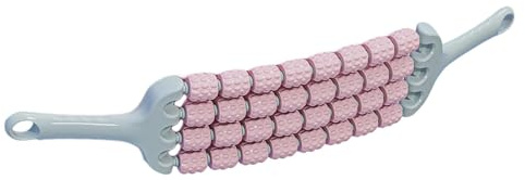 CAQYPVH Bâton de Massage à Rouleau pour Le Dos, Les Mollets et Les épaules - Relaxant Musculaire pour La Salle de Sport, Rose