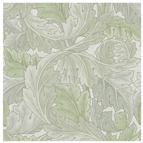 William Morris at Home Acanthus Misted Sage Wallpaper | Green Leaves | Paste the Wall | Eco-Friendly