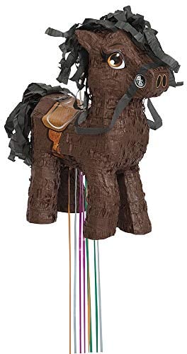 Braunes Pferd-Pinata - Zugschnur