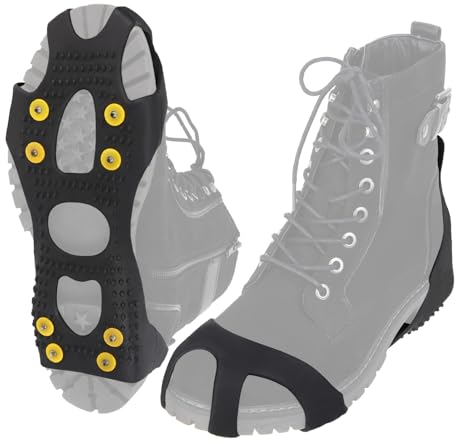 ALPIDEX Anti Rutsch Schuhspikes Größe 35-47 Ersatzspikes Ice Grips Schuhkrallen Schnee EIS Spikes Sohle Wandern Spazieren Hiking Walking Winter, Größe:S