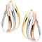My Gold Damen Creolen Ohrringe Gold 333 Gelbgold Echtes Weissgold Rotgold (8 Karat) Tricolor 22mm x 9mm Jessica C-07905-G381