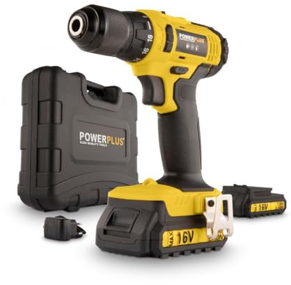 POWERPLUS POWX00425 - Taladro/atornillador 16v li-ion 2 bat