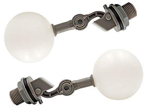 MACGOAL Schwimmerventil 1/2 oder 3/4 Wasserschwimmer Ventil mit verstellbarem Arm, automatische Befüllung für Viehwassertankbrunnen (1,27 cm), 2 Stück