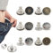 Lohas Select 6 Stück Knöpfe für Jeans, verstellbare Jeansknöpfe, Hosen-Seitenspanner, kein Nähen und kein Werkzeug, sofortige Jeansknopfnadeln für Hosen, einfache Installation(Stil 1)