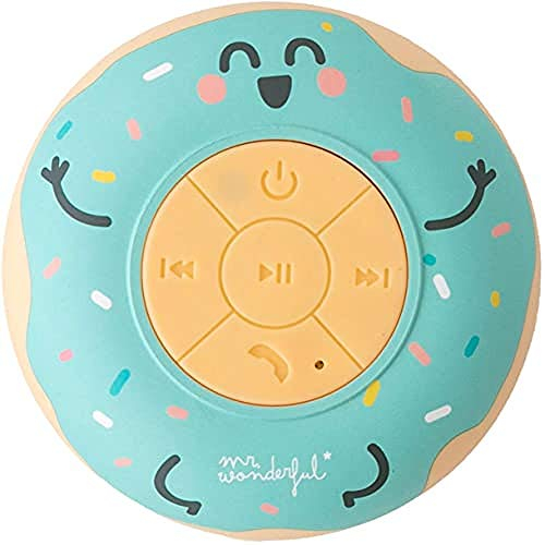 WONDEE Mr Wonderful Altavoz Ducha Bluetooth Ventosa con IPX4 Impermeable, Altavoz para Ducha Sonido Estéreo 360° y 4 Horas de Reproducción con Bluetooth 5.0