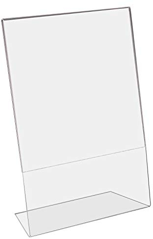 HMF 46954 Présentoir de table en acrylique - Format A4 - Format portrait et paysage - Transparent