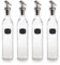 Maison & White Oil and Vinegar Dispenser Bottles - 500ml Pack of 4 | Glass Oil Bottles | For Cooking and Serving | Sauce and Dressing Cruet Drizzler Bottles | M&W