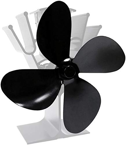 Ventilador De Estufa De Repuesto, Ventilador De Chimenea De 4 Aspas, Ventilador De Estufa Con Calor, 4 Aspas Para Madera/Quemador De LeñA/Chimenea