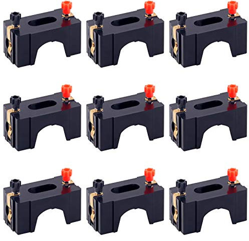 Rustark 10 Pcs Series or Parallel D Battery Holder Set, Plastic D-Cell Battery Holder, Physical Science Battery Holder, Labs Basic Beginner Circuit Kit, Home School Educational Kit