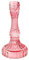 Qililandiy Glas Kerzenhalter Kerzenständer Retro Bunt Tischleuchter Mittelstücke Kerzenleuchter 8x17cm für Teelicht Heimdekoration Partyzubehör Rosa
