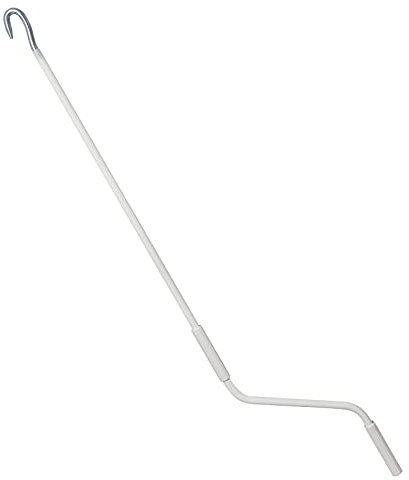 Kurbelstange für Markisen | Stahl | grau RAL 7035 | Griffhülse Kunststoff grau | Standard Haken | Länge 1000 mm - 1800 mm (1000 mm)