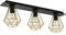 EGLO Deckenlampe Tarbes 2, 3 flammige Deckenleuchte, Wohnzimmerlampe aus Metall in Schwarz, Messing, Schlafzimmerlampe, Flurlampe Decke mit E27 Fassung, L 77 cm