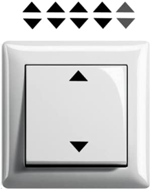 generisch 10 Stück Pfeil Symbol Aufkleber, Silhouette Aufkleber (246/7/4) (schwarz Glanz, 14 x 8 mm)