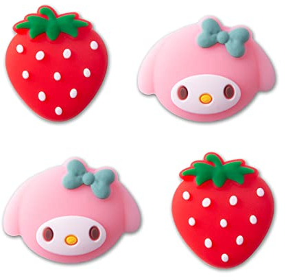 PERFECTSIGHT Tapas de agarre para el pulgar – Bonitas tapas de joystick para Nintendo Switch y Switch Lite/OLED, 4 fundas para el pulgar para controlador NS Joycon (melodía rosa)