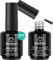 Beetles Gel Polish 5 in 1 Nail Glue Base Gel and No Wipe Top Coat Kit 15ML for Gel Nails and Gel Nail Polish Easy Nail Extension Gel, Soak Off LED Gel Shine Finish and Long Lasting