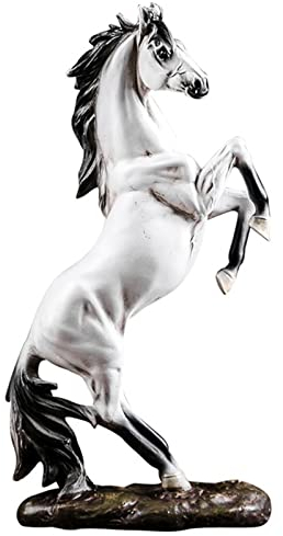YQLKD Statue Figurine Figurines D'Animaux De Bureau D'Étagère De Décor De Cheval De Résine Sculpture De Cheval