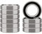 XiKe 10 Stück 6700-2RS Kugellager 10x15x4mm Vorgeschmiert und Chromstahl, 6700RS Rillenkugellager mit Gummi Doppeldichtung.