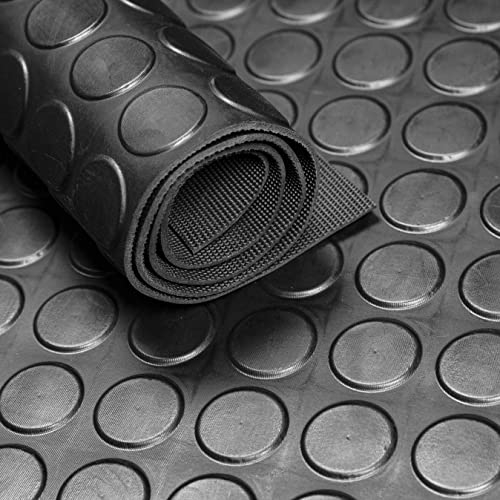 Gummimatte Coin mat Bodenmatte 100 Breit Gummimatten Farbe Schwarz, Gummimatten Länge 100, Gummimattenbreite 100