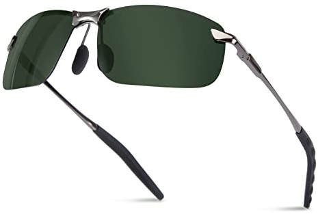 Bloomoak Fahren Sonnenbrille, polarisierte Sonnenbrille für Unisex Sport Sonnenbrille für UV400 Augenschutz Ultraleicht, grün, 42 EU