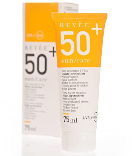 REVÉE Sun Care Sonnencreme 50 + SPF - Sonnencreme Gesicht und Körper zum Schutz von Op Narben, Tattoo Sonnencreme und Narben, Made in Italy, Nickelgetestet, Sun Cream 75 ml
