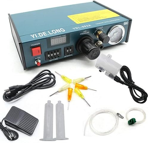 220V 983A Auto Glue Dispenser Lötpaste Digitalanzeige Epoxy Dispensing Machine Professioneller Präziser Klebstoffspender Digitale Steuersystem 235 * 225 * 63mm
