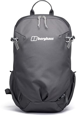 Berghaus Unisex 24/7 Backpack 15 Litre | Comfortable Fit | Durable Design | Rucksack for Men and Women, Grey Pinstripe/Jet Black