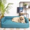 PillowPrim Hundebett, Möbel für Tiere, Katzenbett, Abnehmbar Bezug, Hundekorb, Hundekissen, Hundeliege, Schlafplätze, Hundesofa, Blau, XL: 96x62 cm