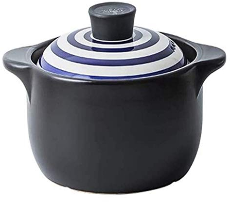 Olla de Barro para cocinar Cacerola Redonda de cerámica, Cuenco para Ensalada/Sopa, Cuenco con Aislamiento térmico con Tapa